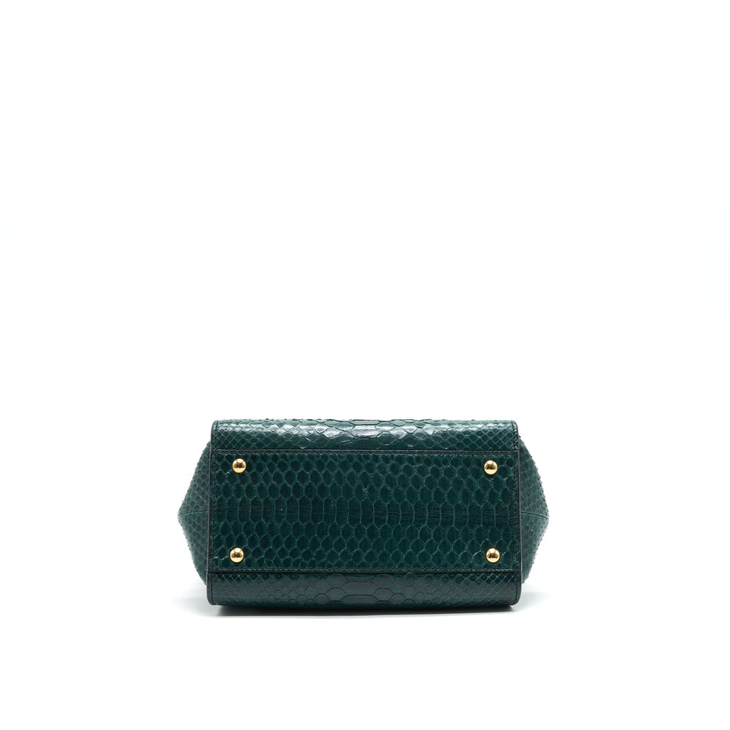 ferragamo-python-leather-tophandle-tote-bag-dark-green-ghw