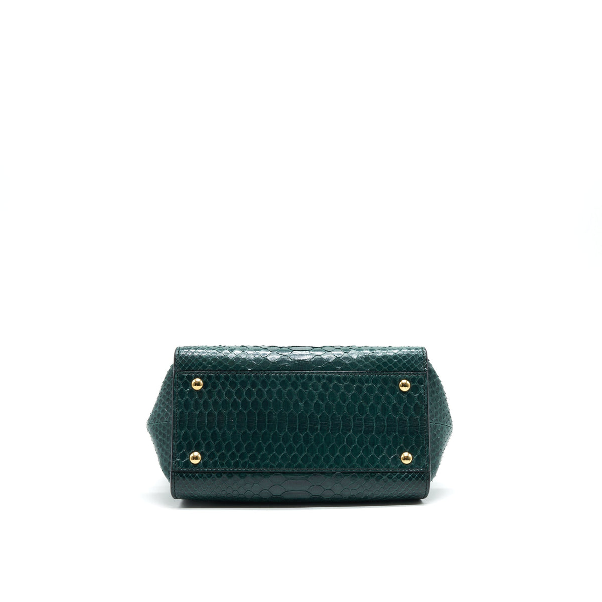 ferragamo-python-leather-tophandle-tote-bag-dark-green-ghw