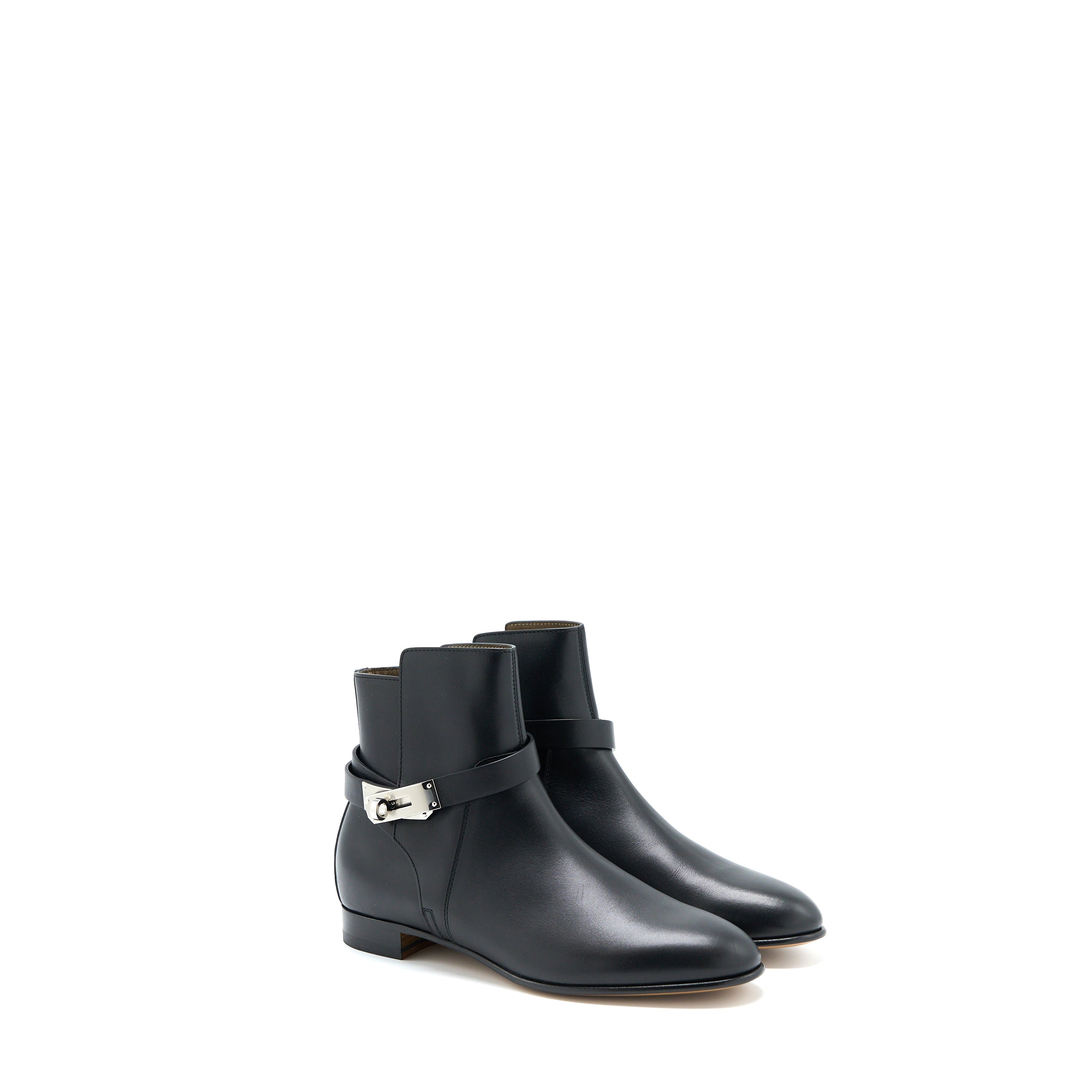 hermes-size-37-5-neo-ankle-boost-calfskin-black-shw