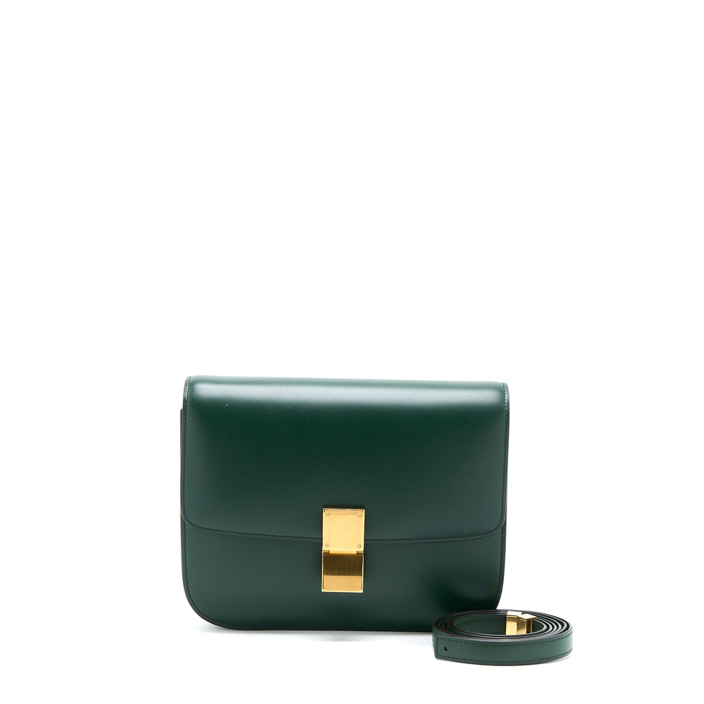 celine-medium-classic-box-bag-calfskin-green-ghw-1