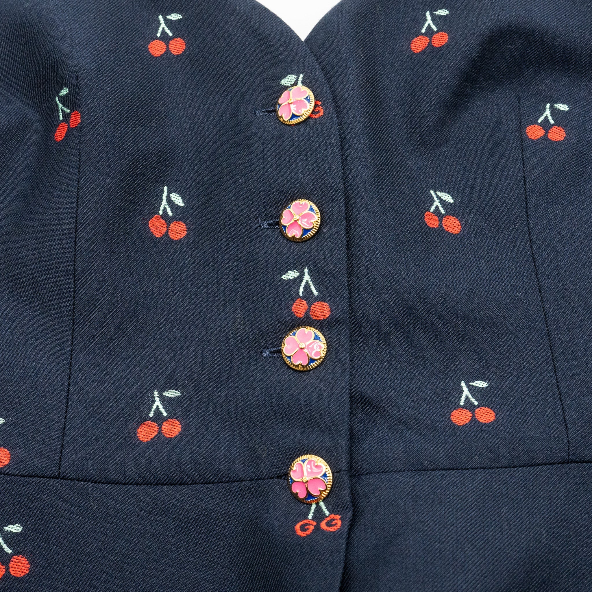 gucci-size-40-cherry-print-tube-top-cotton-wool-navy