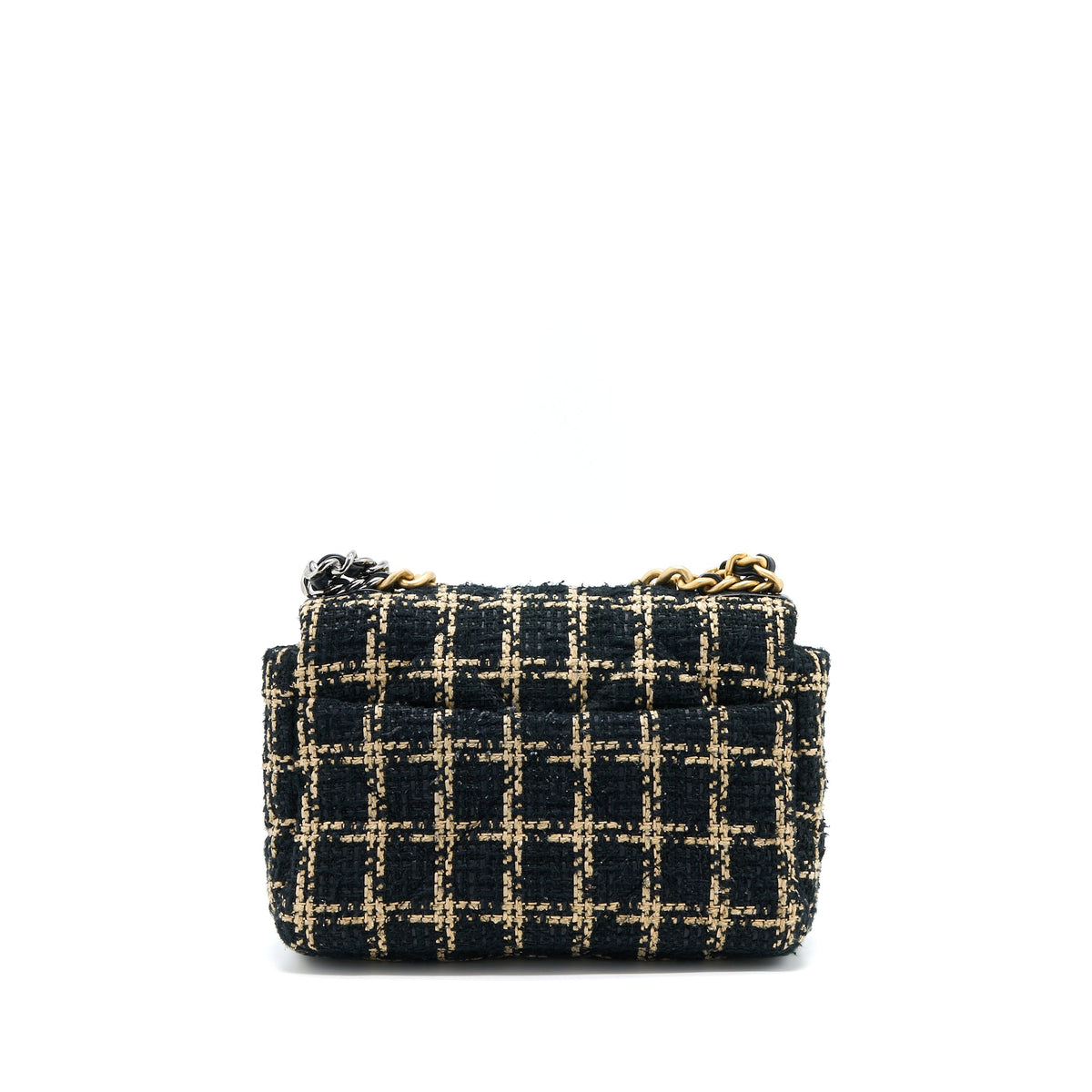 chanel-tweed-small-19-flap-bag-black-gold-with-multicolour-hardware