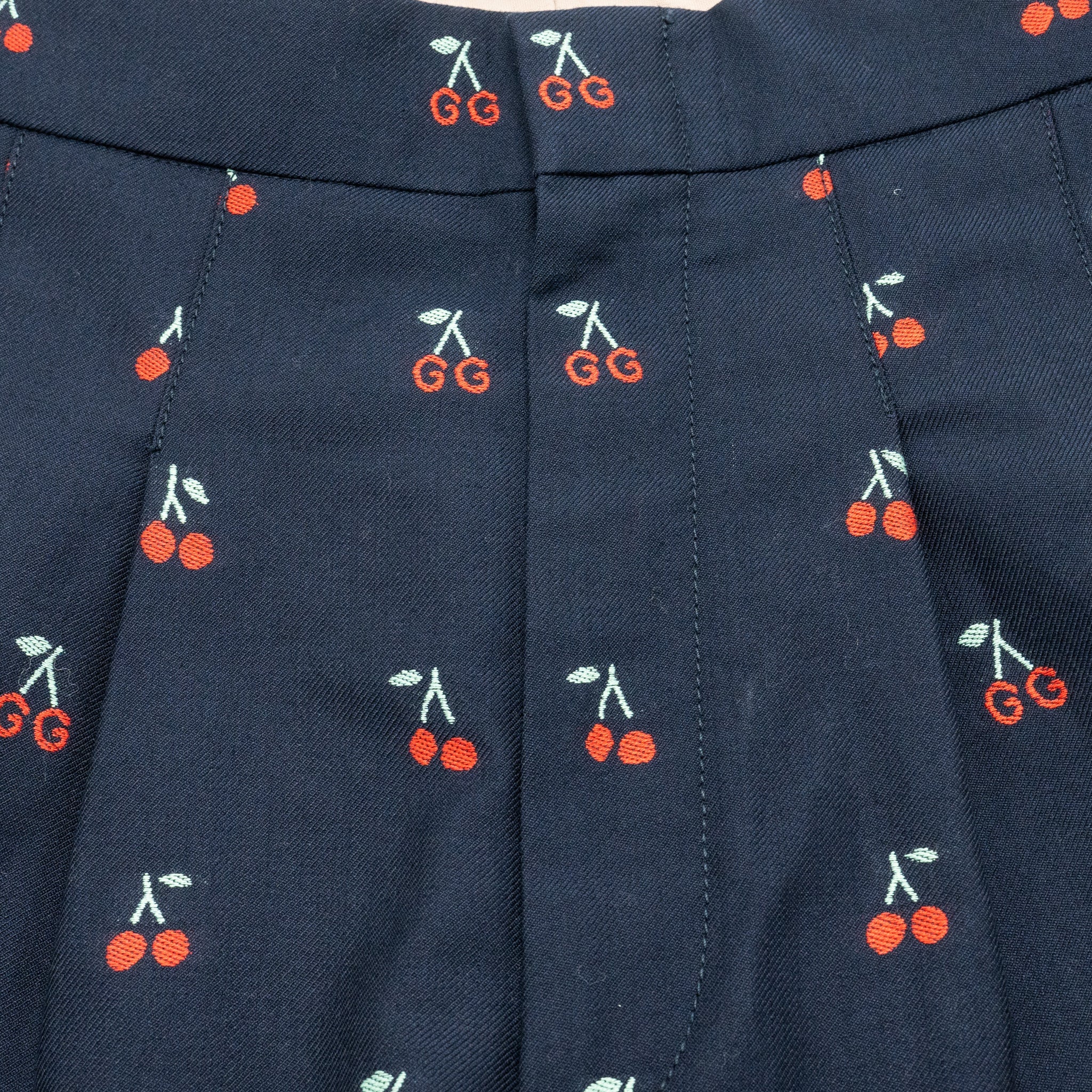 gucci-size-36-cherry-print-culotte-trouser-cotton-wool-navy