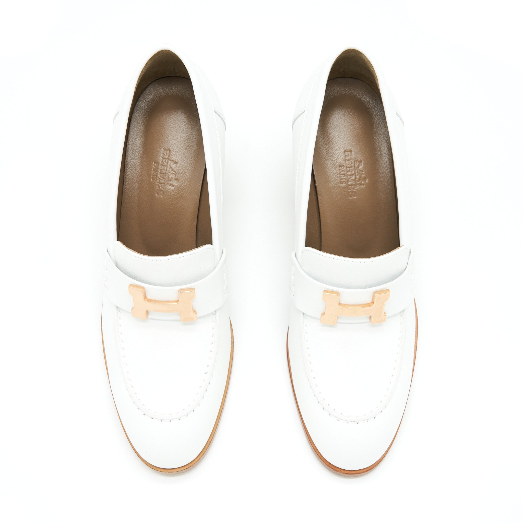 hermes-size-37-5-dauphine-70-loafer-blanc-rghw