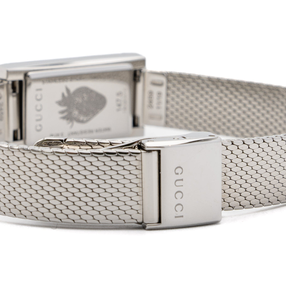 gucci-g-frame-watch-steel-case-green-red-blue-web-dial-steel-mesh-bracelet