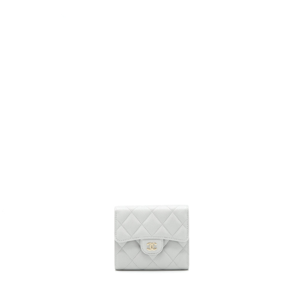chanel-classic-small-flap-wallet-caviar-grey-lghw