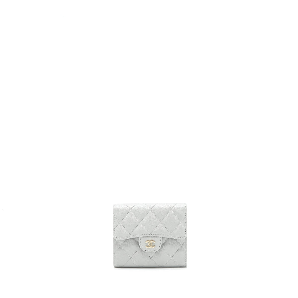 chanel-classic-small-flap-wallet-caviar-grey-lghw