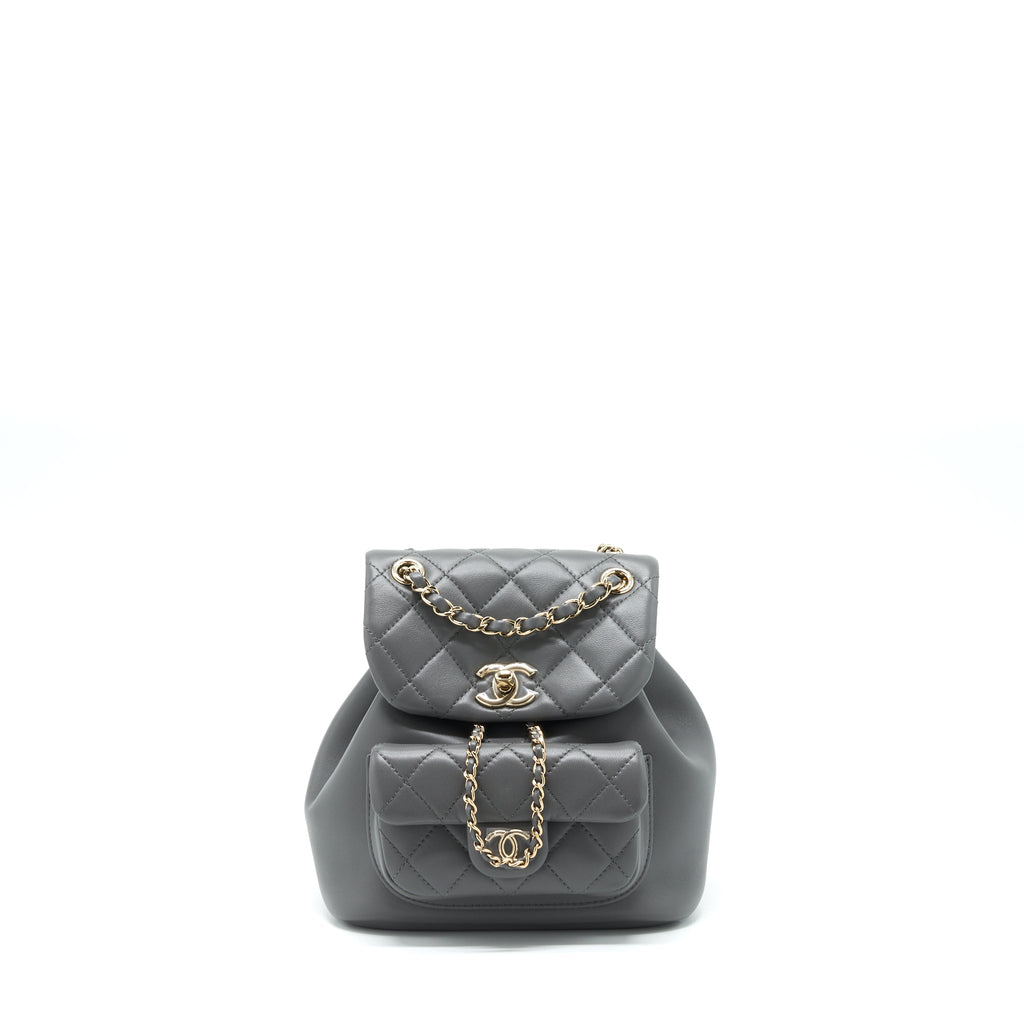 chanel-mini-duma-backpack-lambskin-grey-lghw-microchip