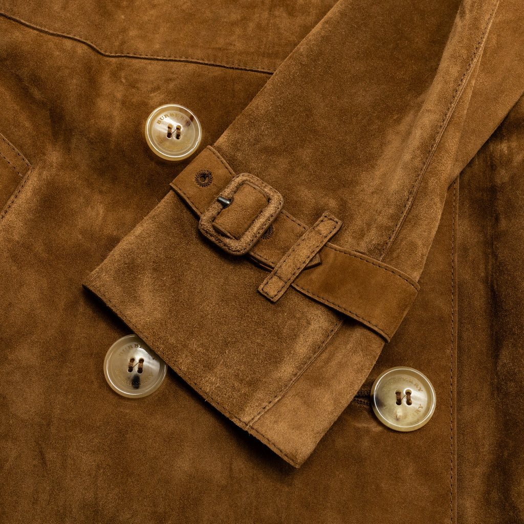 burberry-size-34-double-breasted-coat-suede-calfskin-brown