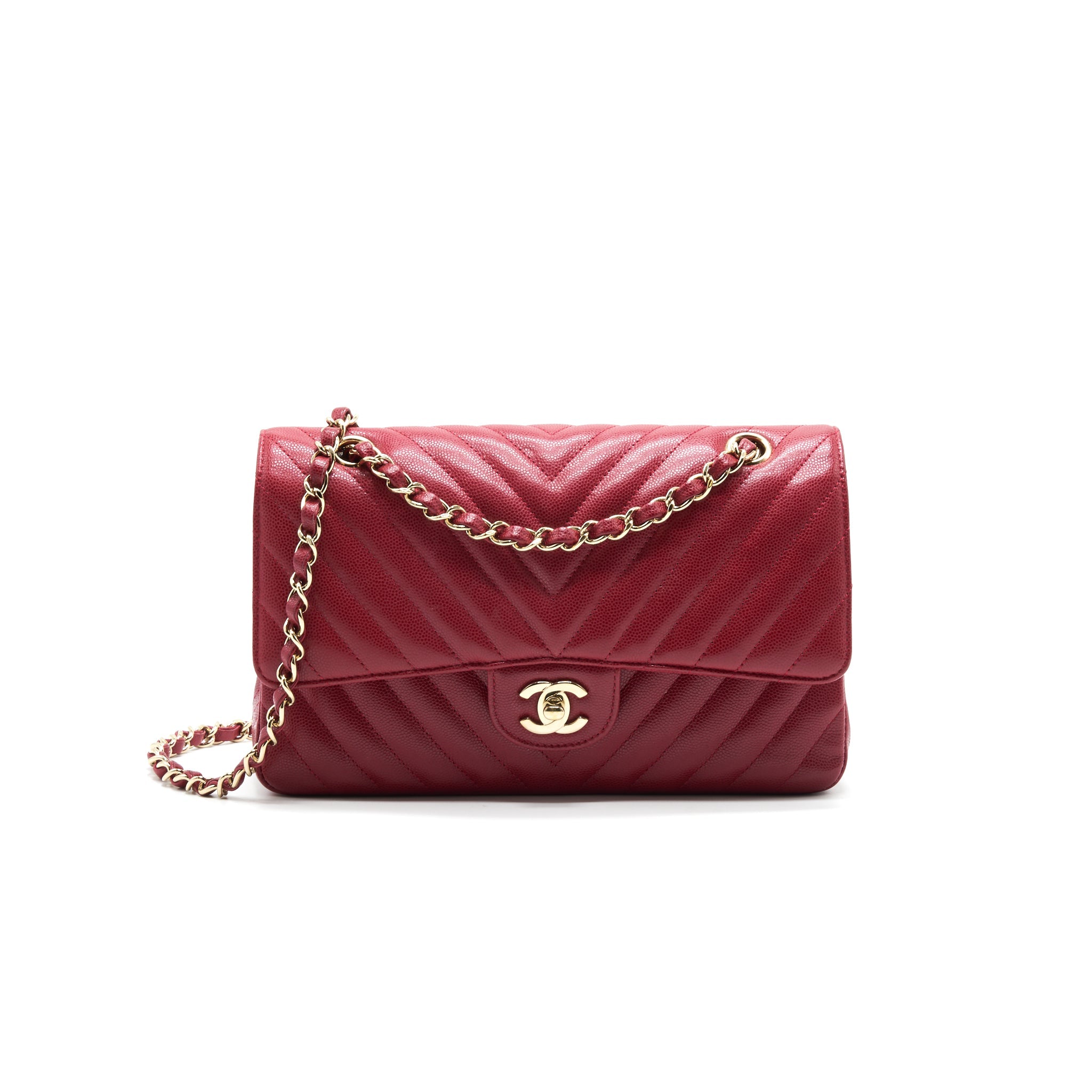 chanel-medium-classic-double-flap-caviar-raspberry-red-with-lghw-1