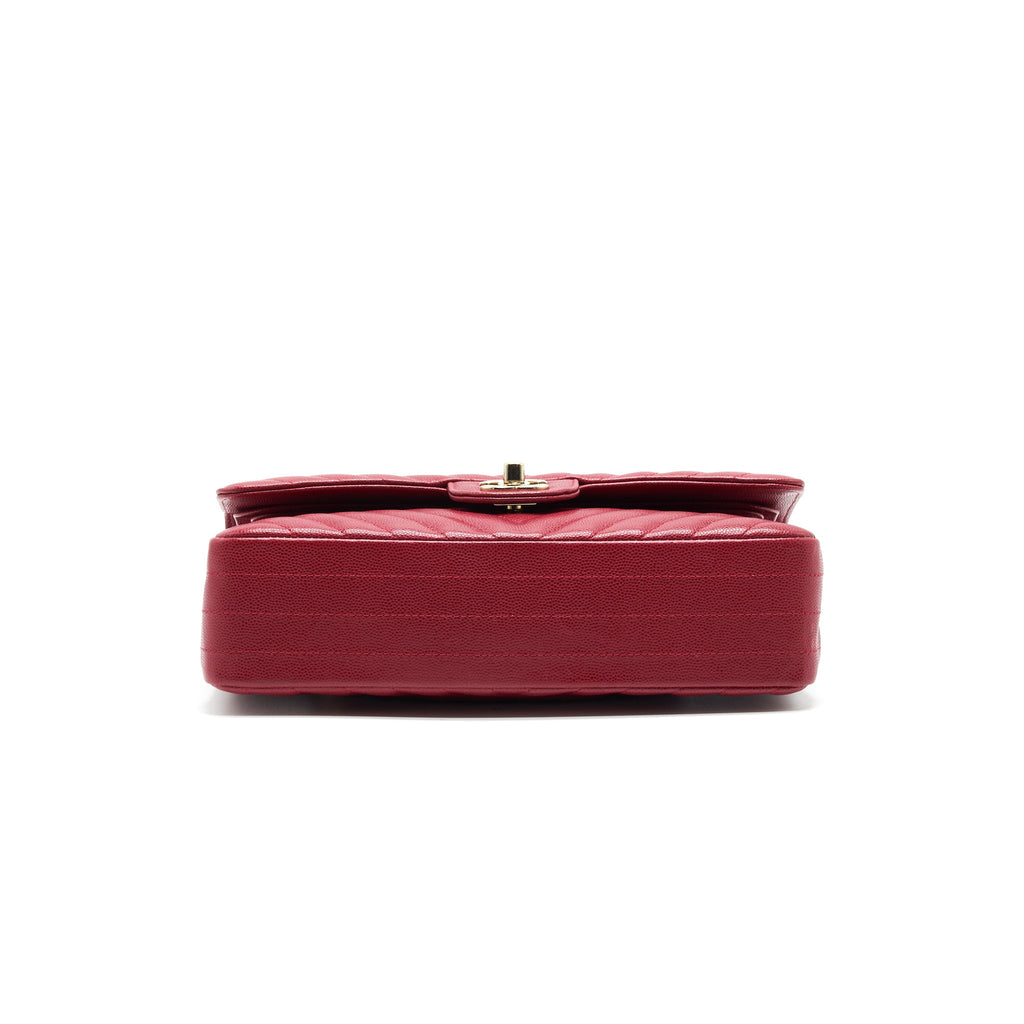 chanel-medium-classic-double-flap-caviar-raspberry-red-with-lghw-1