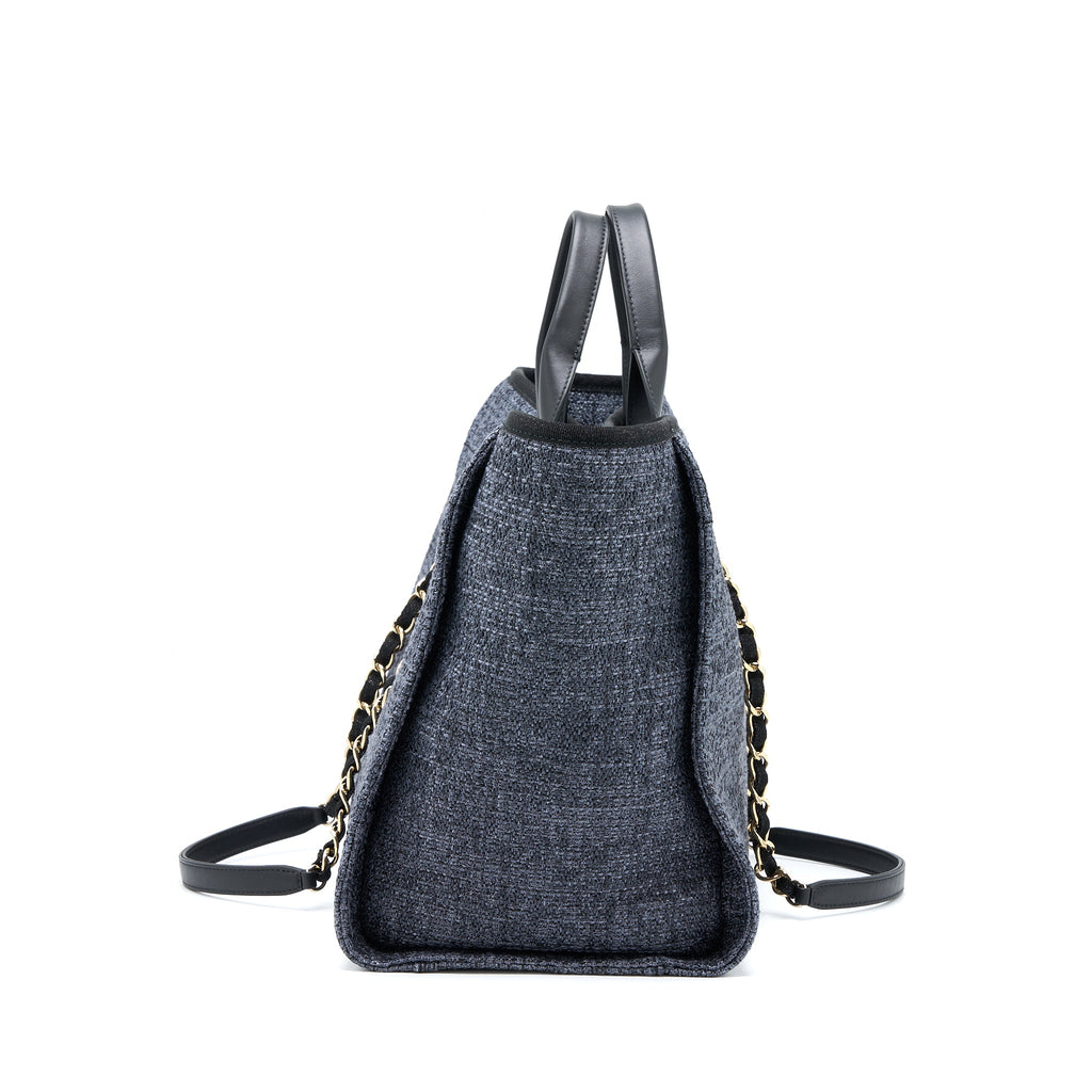 chanel-deauville-tote-bag-tweed-dark-grey-black-ghw-microchip