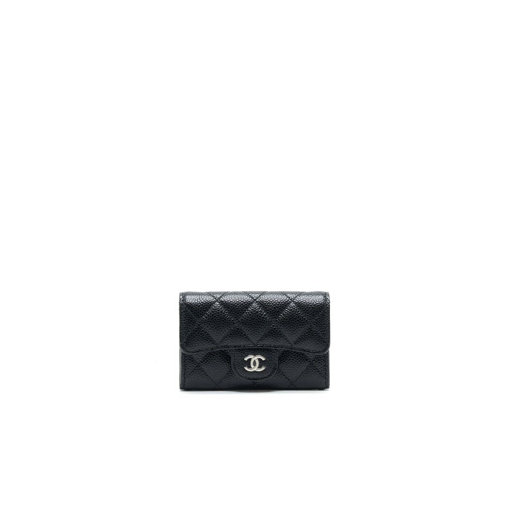 chanel-classic-card-holder-grained-calfskin-shw-black