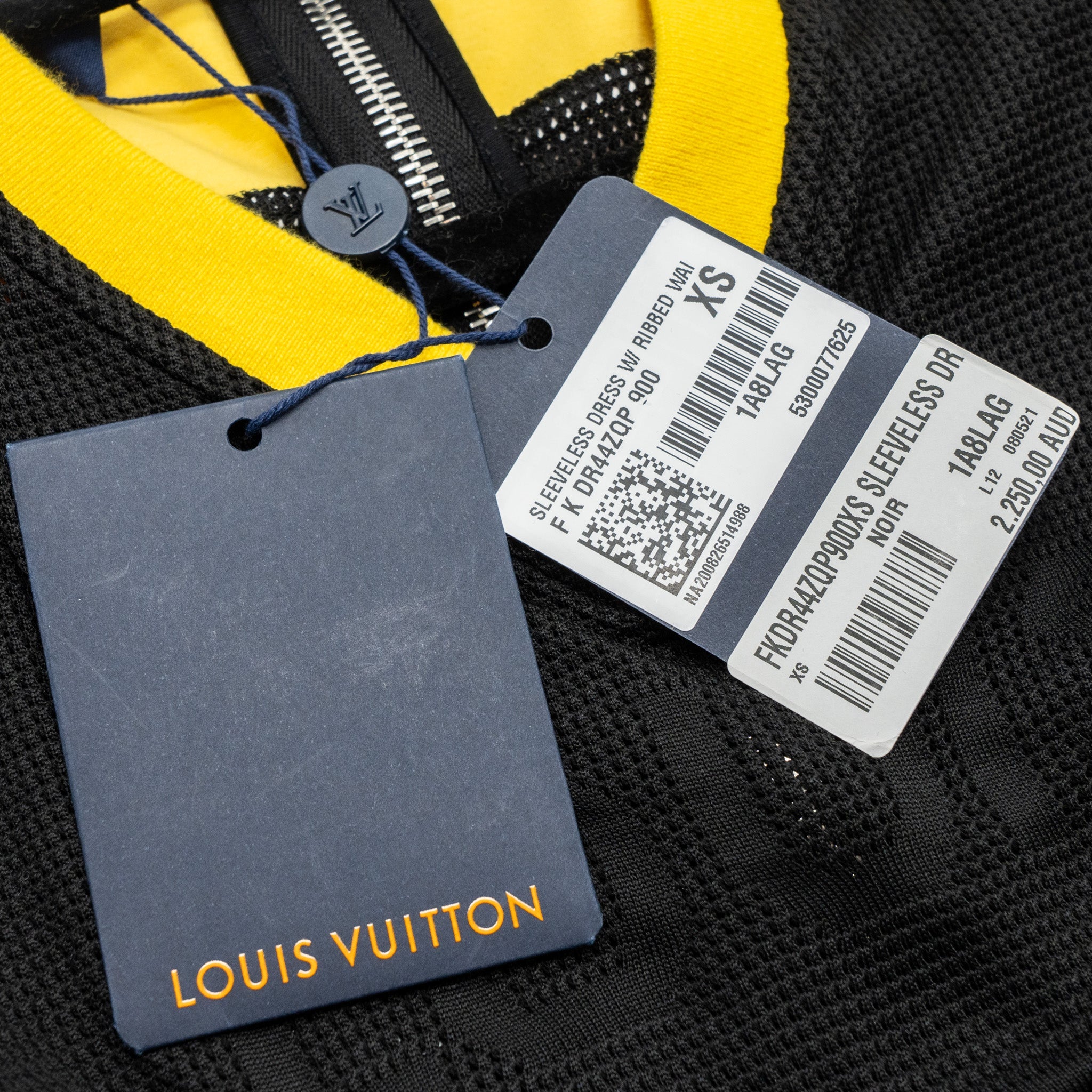 louis-vuitton-size-xs-a-line-sleeveless-dress-black-yellow-blue-style-code-1a8lag