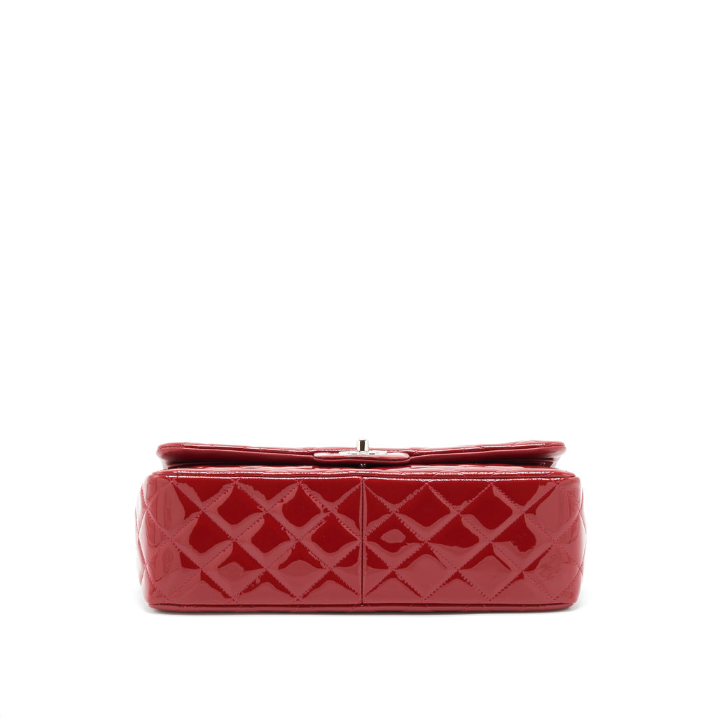 chanel-jumbo-classic-flap-bag-patent-red-shw