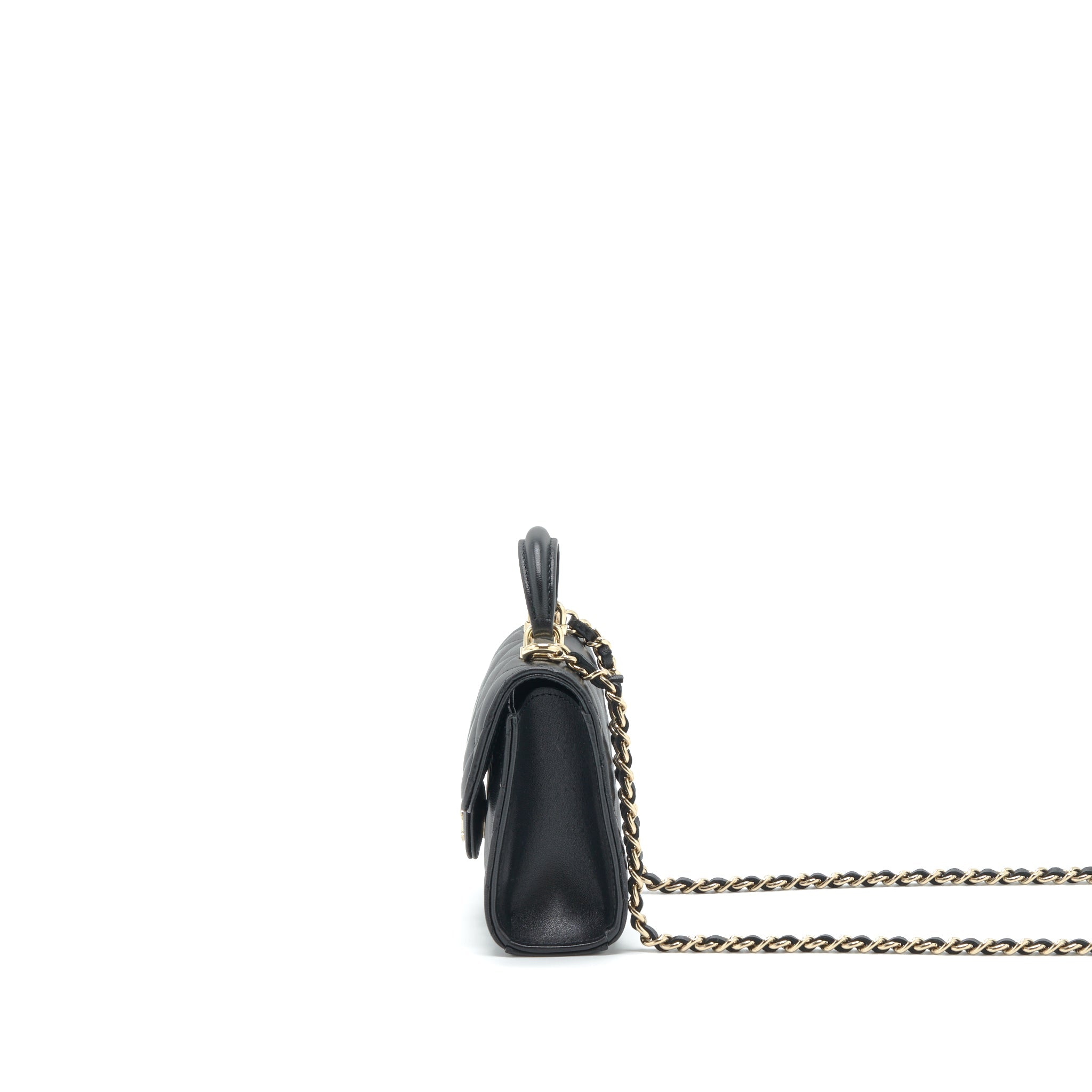 chanel-22p-top-handle-mini-flap-bag-with-chain-lambskin-black-lghw-2