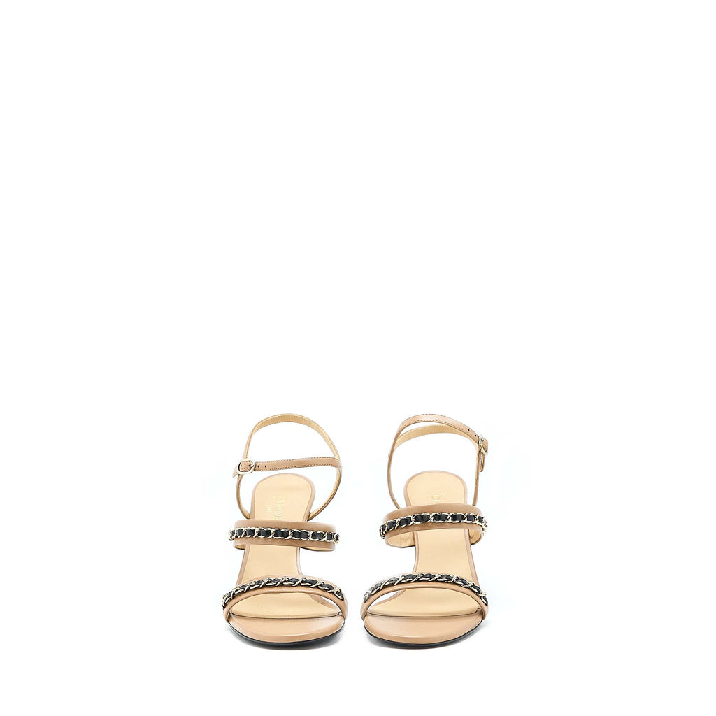 chanel-size-38-leather-chains-heel-sandals-lambskin-beige-black-lghw