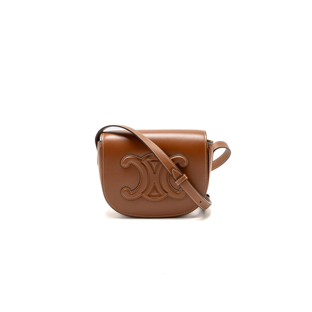 celine-folco-cuir-triomphe-smooth-calfskin-tan-ghw-1
