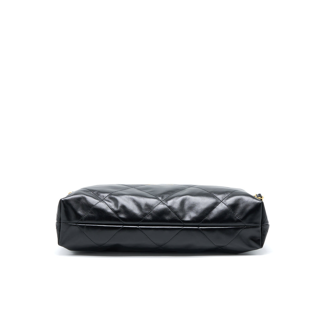 chanel-medium-22-bag-gold-letter-shiny-calfskin-black-brushed-ghwmicrochip