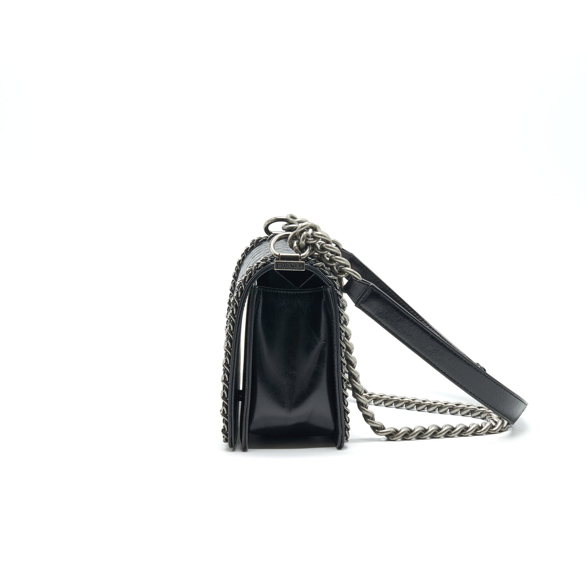 chanel-old-medium-leboy-bag-with-chain-edge-black