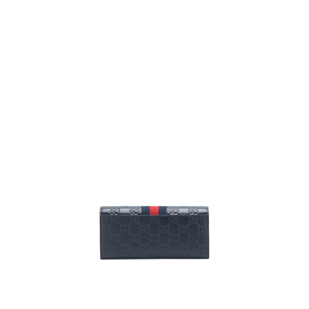 gucci-mens-signature-web-leather-long-wallet-in-dark-navy-1