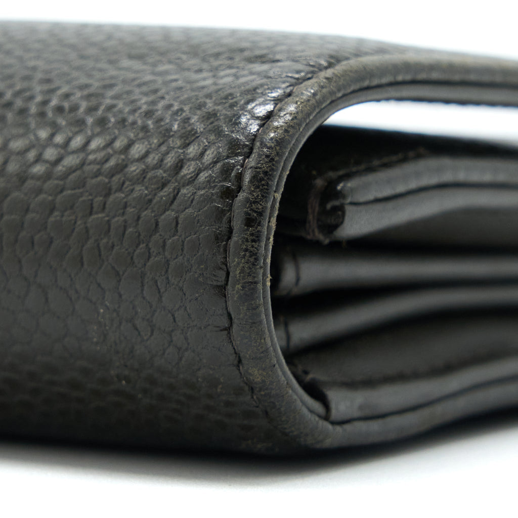 chanel-cc-logo-flap-long-wallet-caviar-dark-olive-green-shw