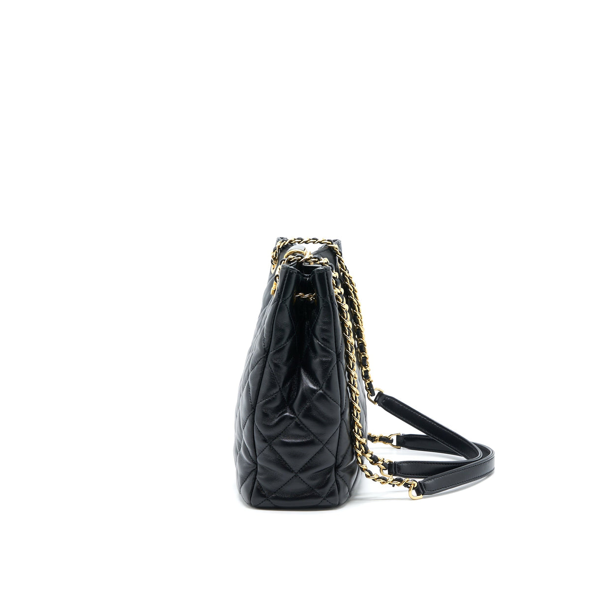 chanel-seasonal-tote-bag-lambskin-black-brushed-ghwmicrochip