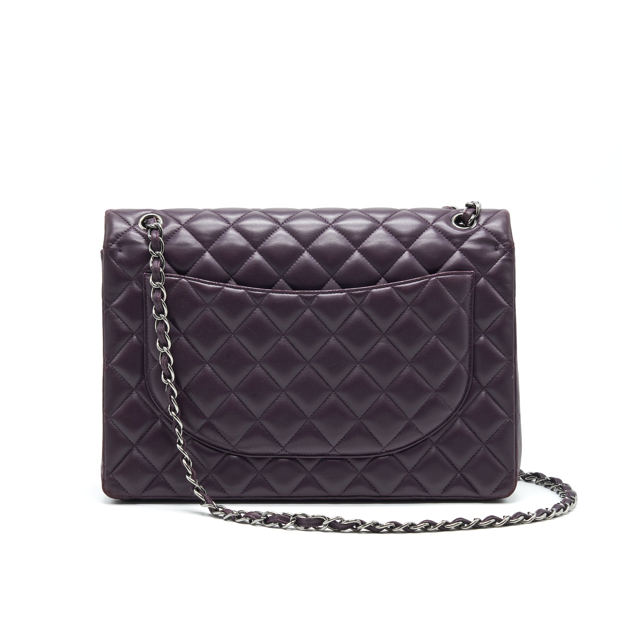 chanel-maxi-double-flap-bag-lambskin-burgundy-shw