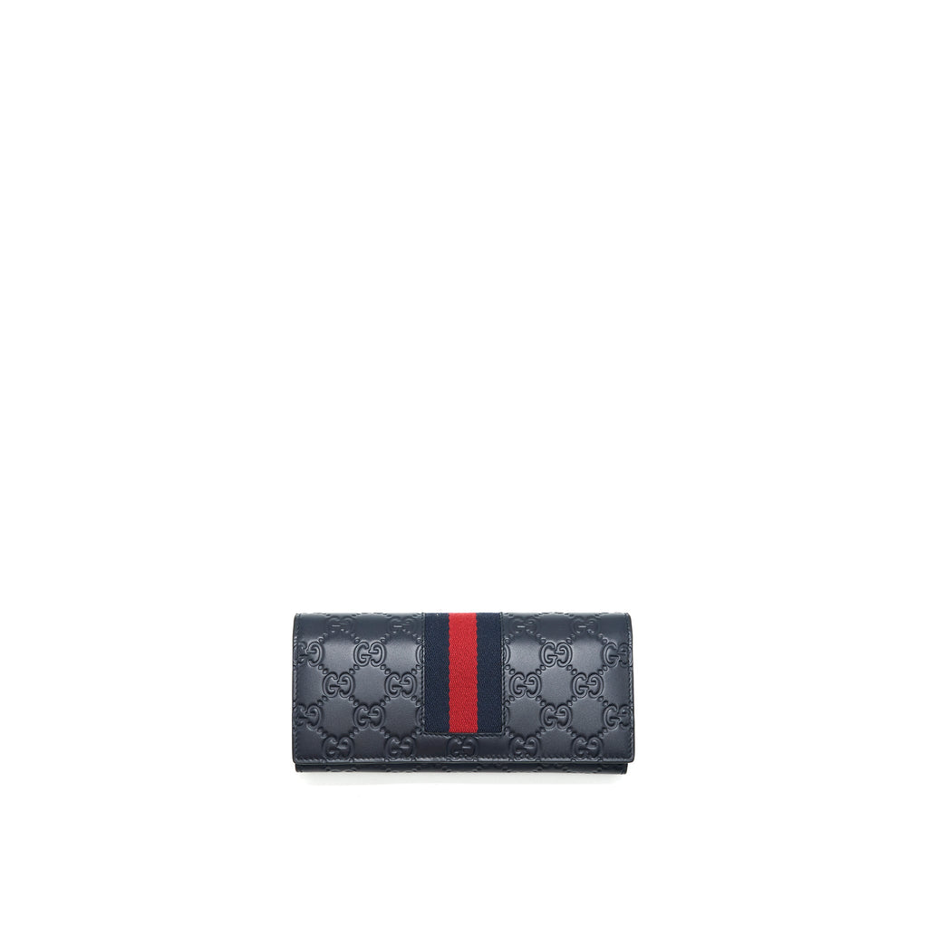 gucci-mens-signature-web-leather-long-wallet-in-dark-navy-1