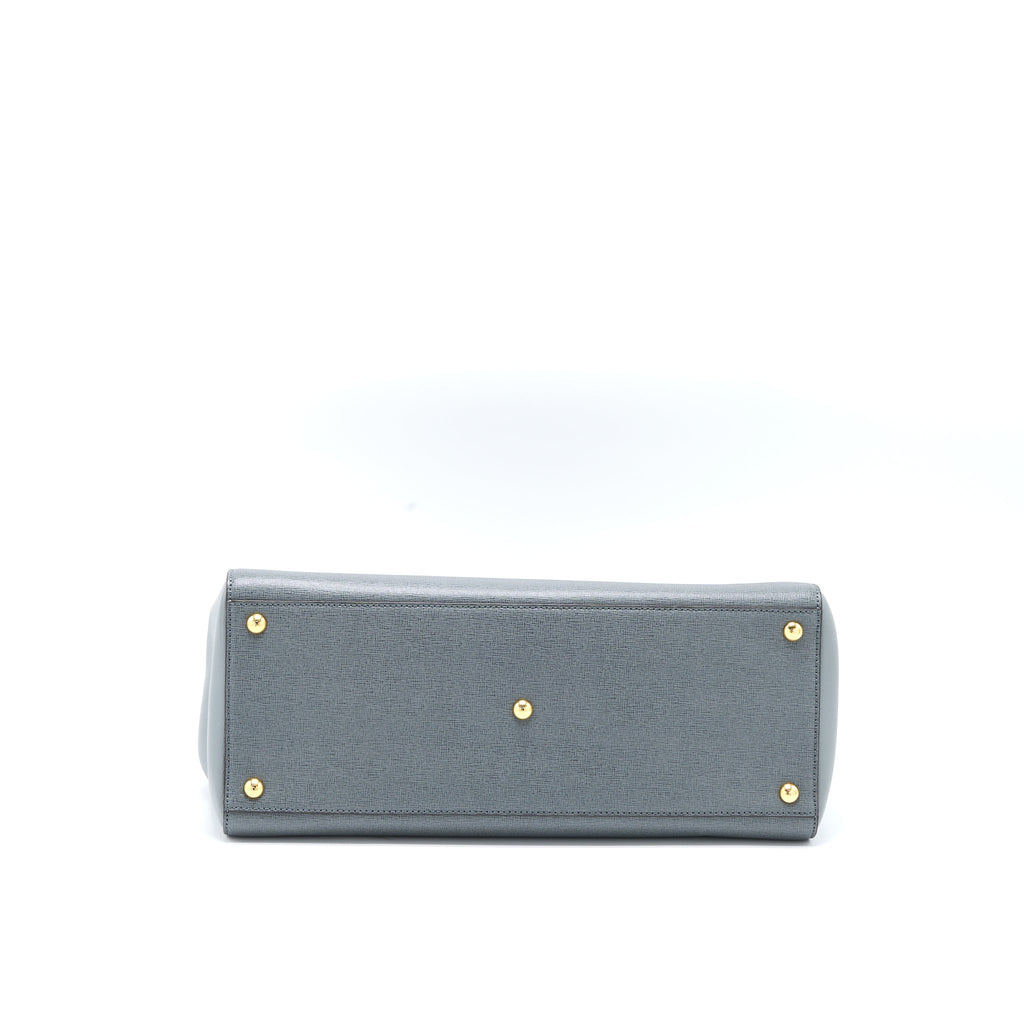 fendi-2-jours-large-bag-leather-grey-ghw