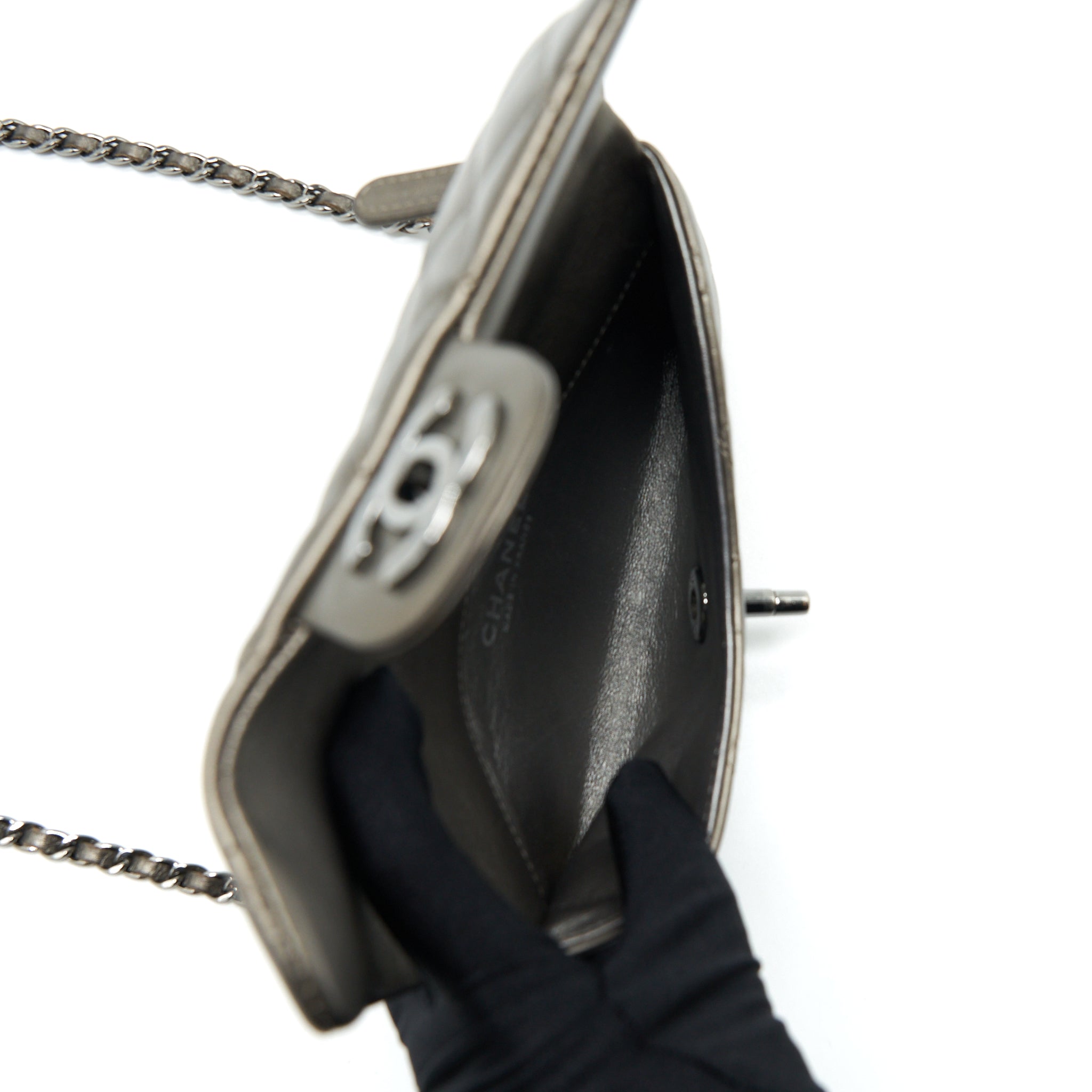 chanel-flap-and-zippy-mini-pouch-with-chain-lambskin-metallic-brownish-grey-with-dark-grey-hardware