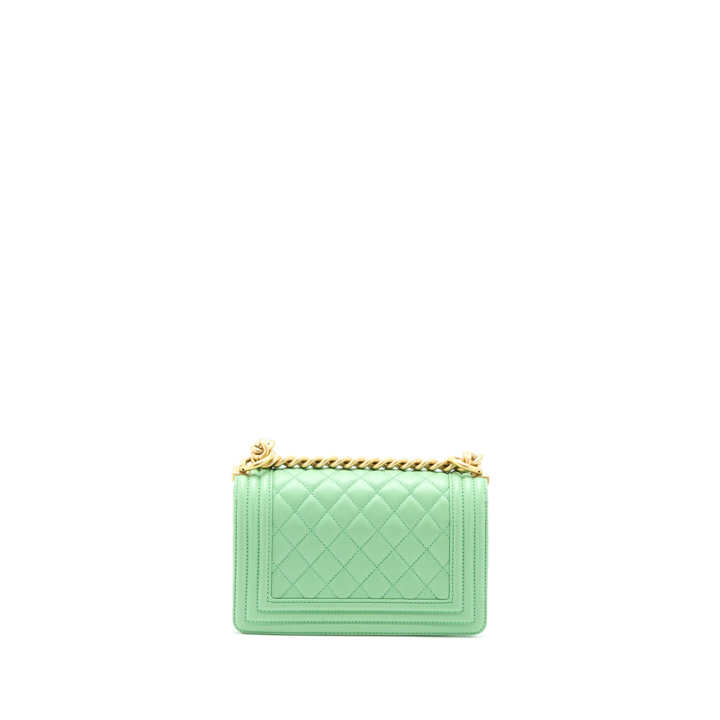 chanel-small-boy-bag-lambskin-green-ghw