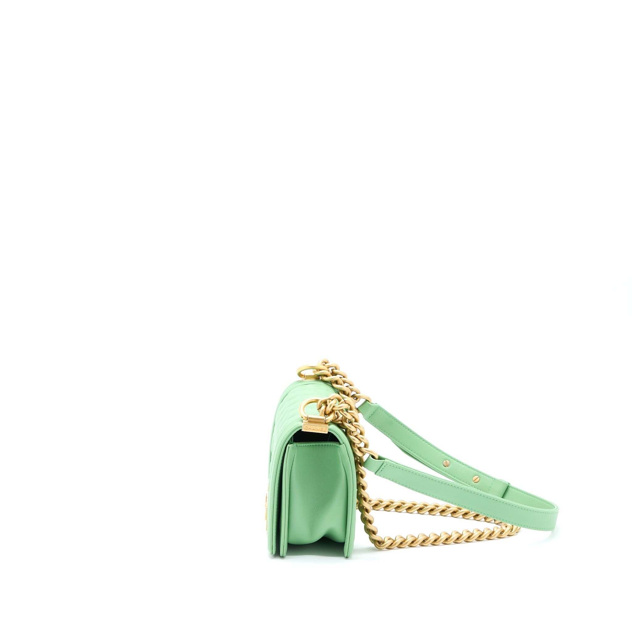 chanel-small-boy-bag-lambskin-green-ghw