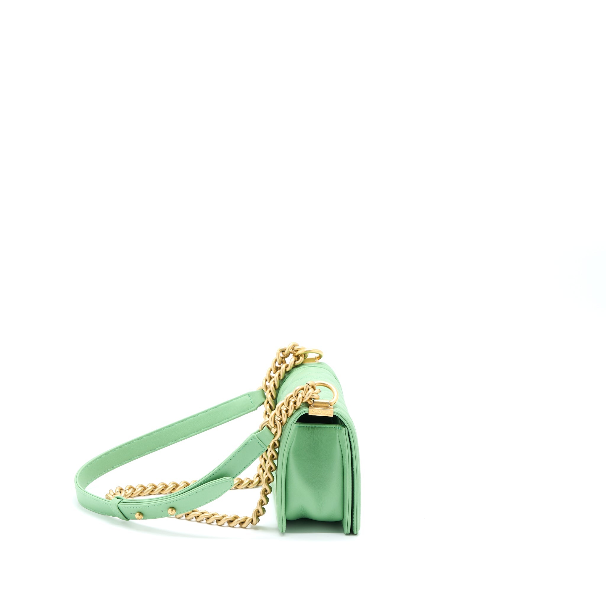 chanel-small-boy-bag-lambskin-green-ghw