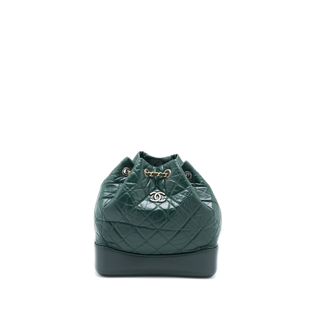 chanel-small-gabrielle-backpack-dark-green-multicolour-hardware