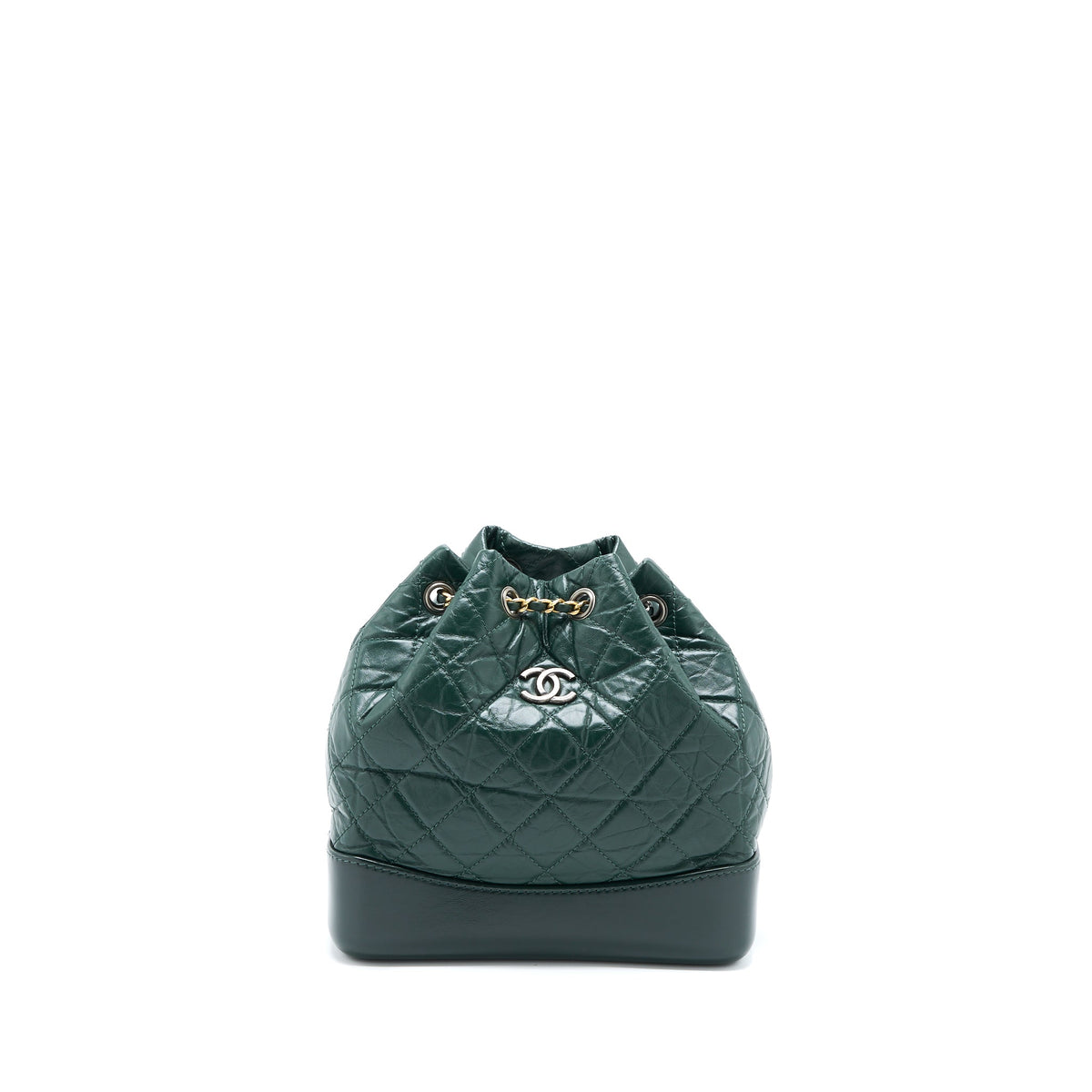 chanel-small-gabrielle-backpack-dark-green-multicolour-hardware