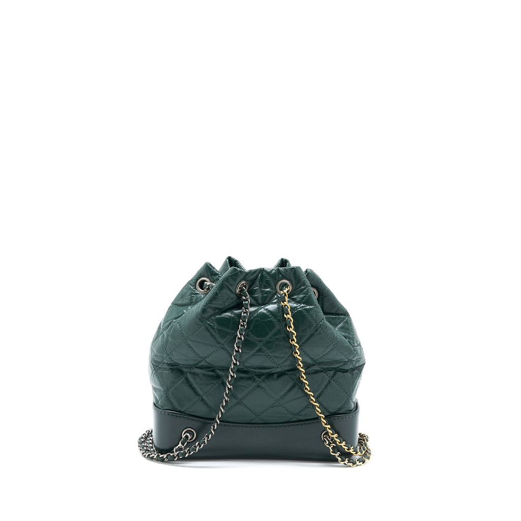 chanel-small-gabrielle-backpack-dark-green-multicolour-hardware