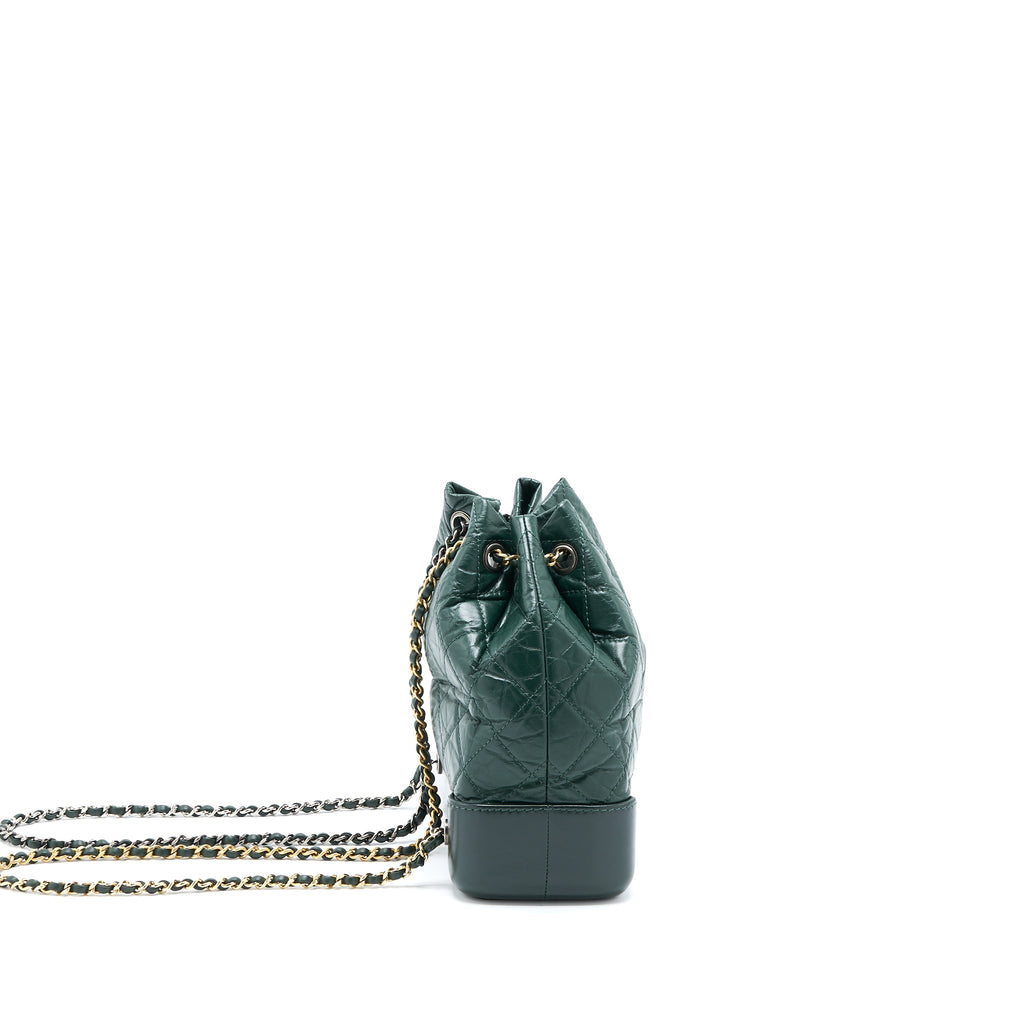 chanel-small-gabrielle-backpack-dark-green-multicolour-hardware