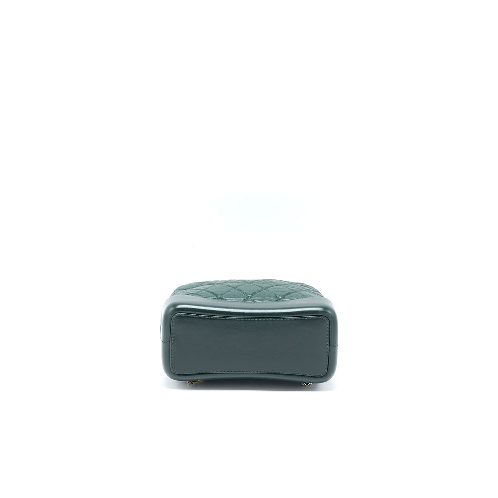chanel-small-gabrielle-backpack-dark-green-multicolour-hardware