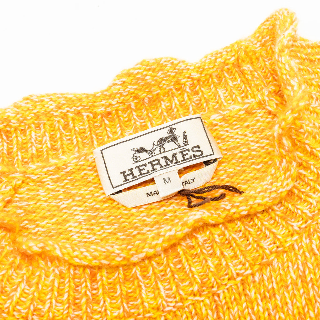 hermes-size-m-mouline-ombre-long-sleeve-crewneck-sweater-cashmere-orange-pink