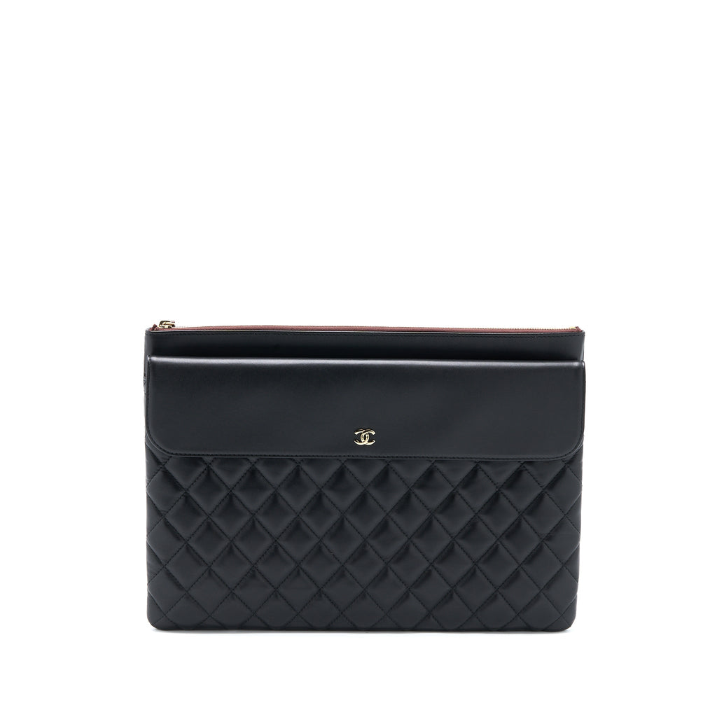 chanel-quilted-zip-and-flap-pouch-clutch-large-model-lambskin-black-lghw