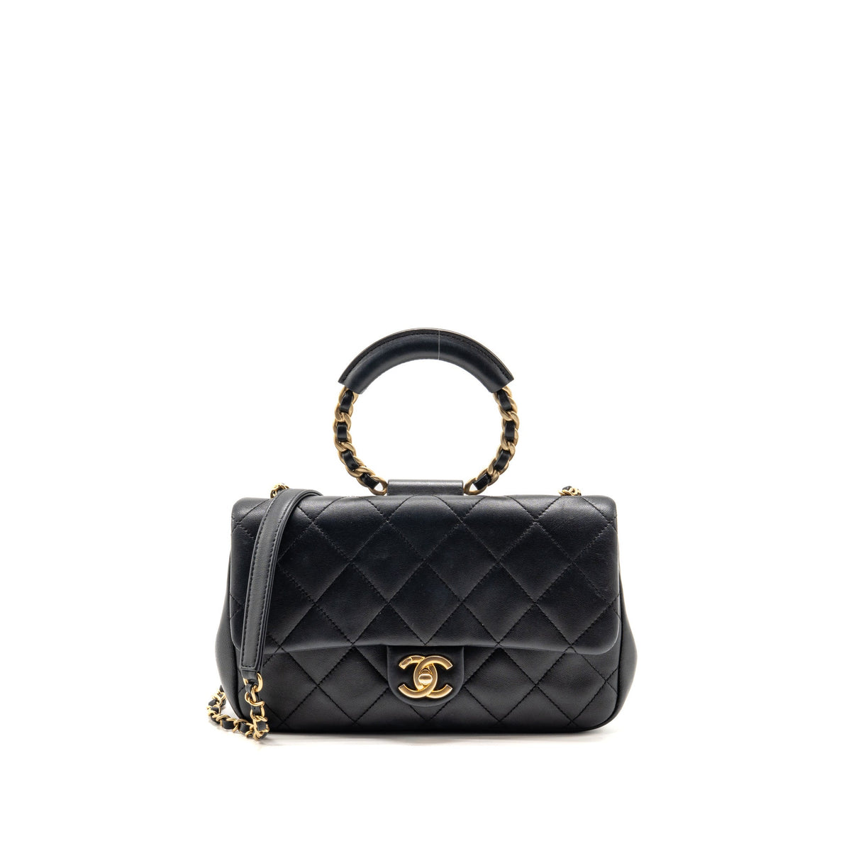 chanel-loop-top-handle-flap-bag-lambskin-black-ghw