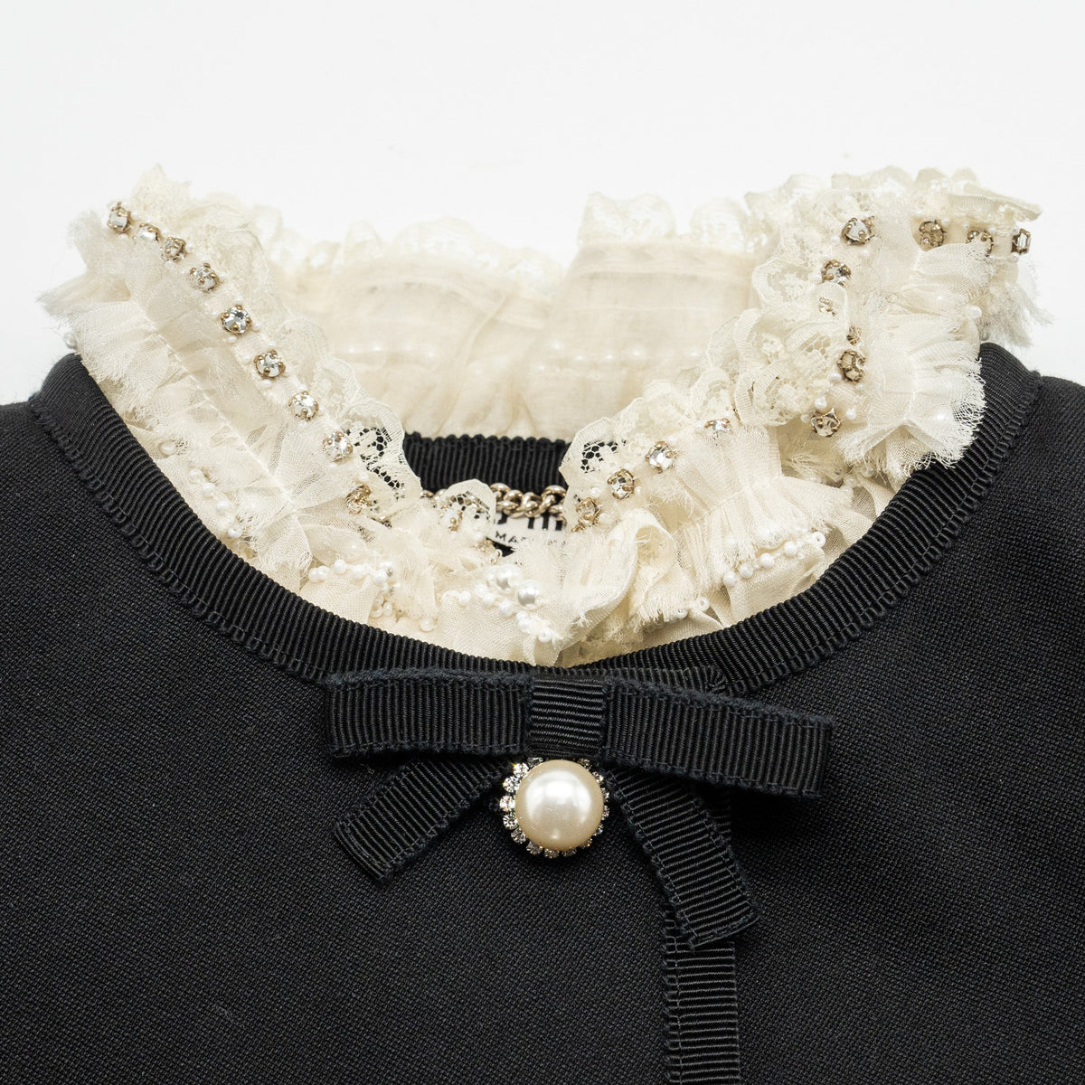 miu-miu-size-38-cropped-button-up-lace-jacket-black