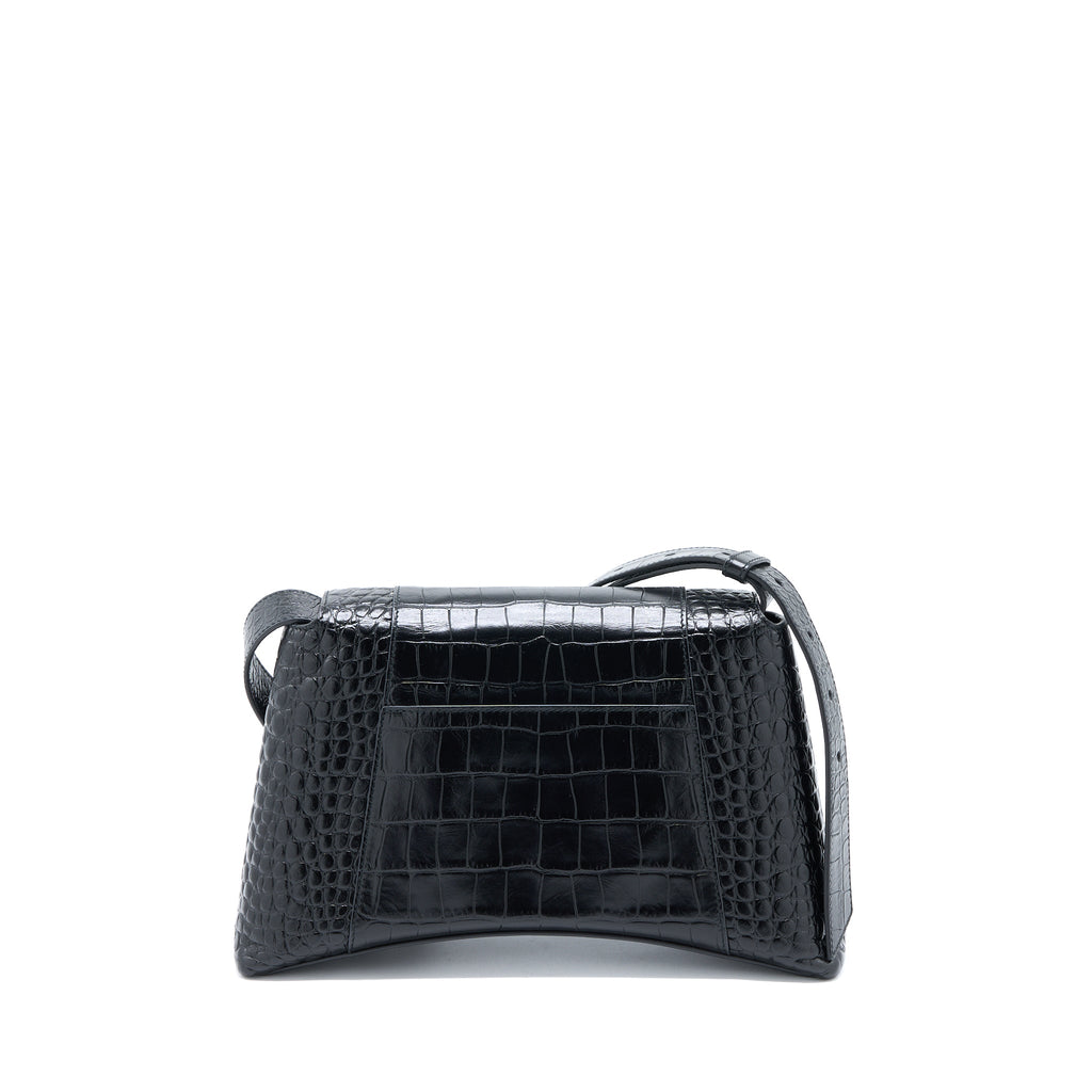 balenciaga-downtown-medium-shoulder-bag-croc-embossed-leather-black-with-black-hardware