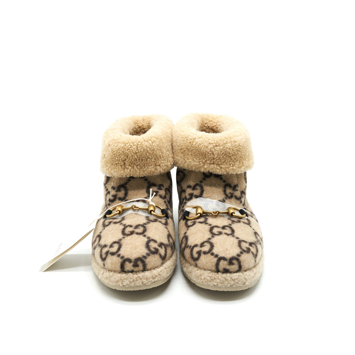 gucci-size-39-gg-wool-ankle-boots-beige