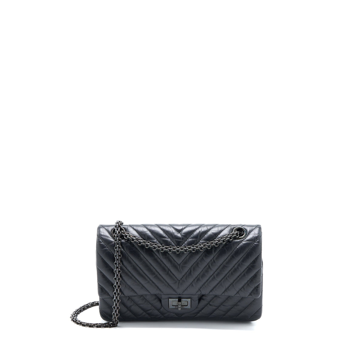 chanel-2-55-reissue-small-double-flap-bag-chevron-aged-calfskin-black-with-black-hardware