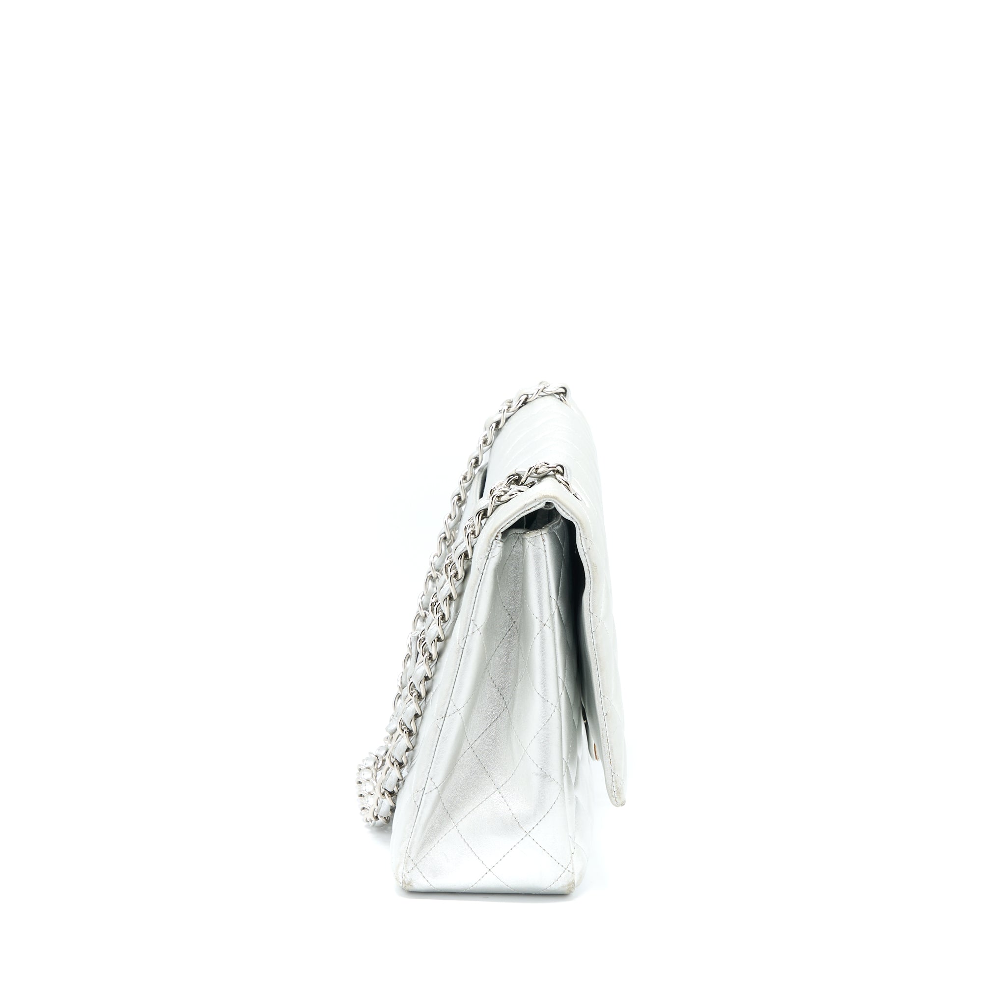 chanel-maxi-classic-single-flap-bag-lambskin-silver-shw