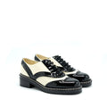 chanel-size-38-5-patent-lambskin-black-white-loafer