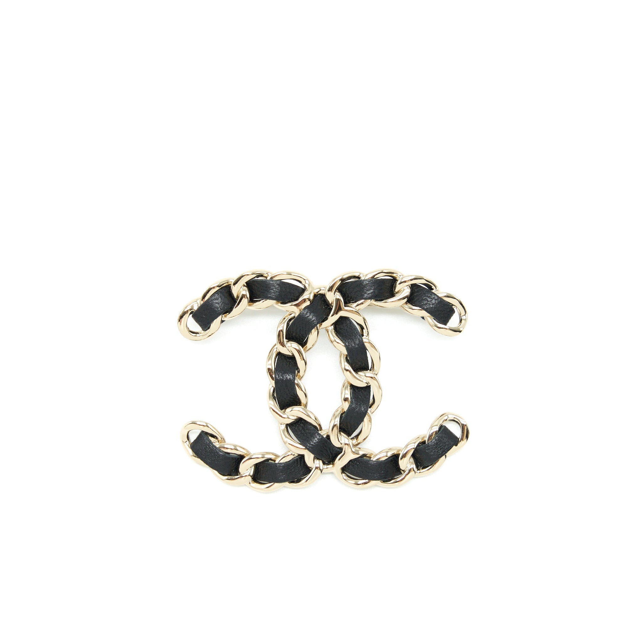chanel-cc-logo-leather-chain-brooch-light-gold-tone