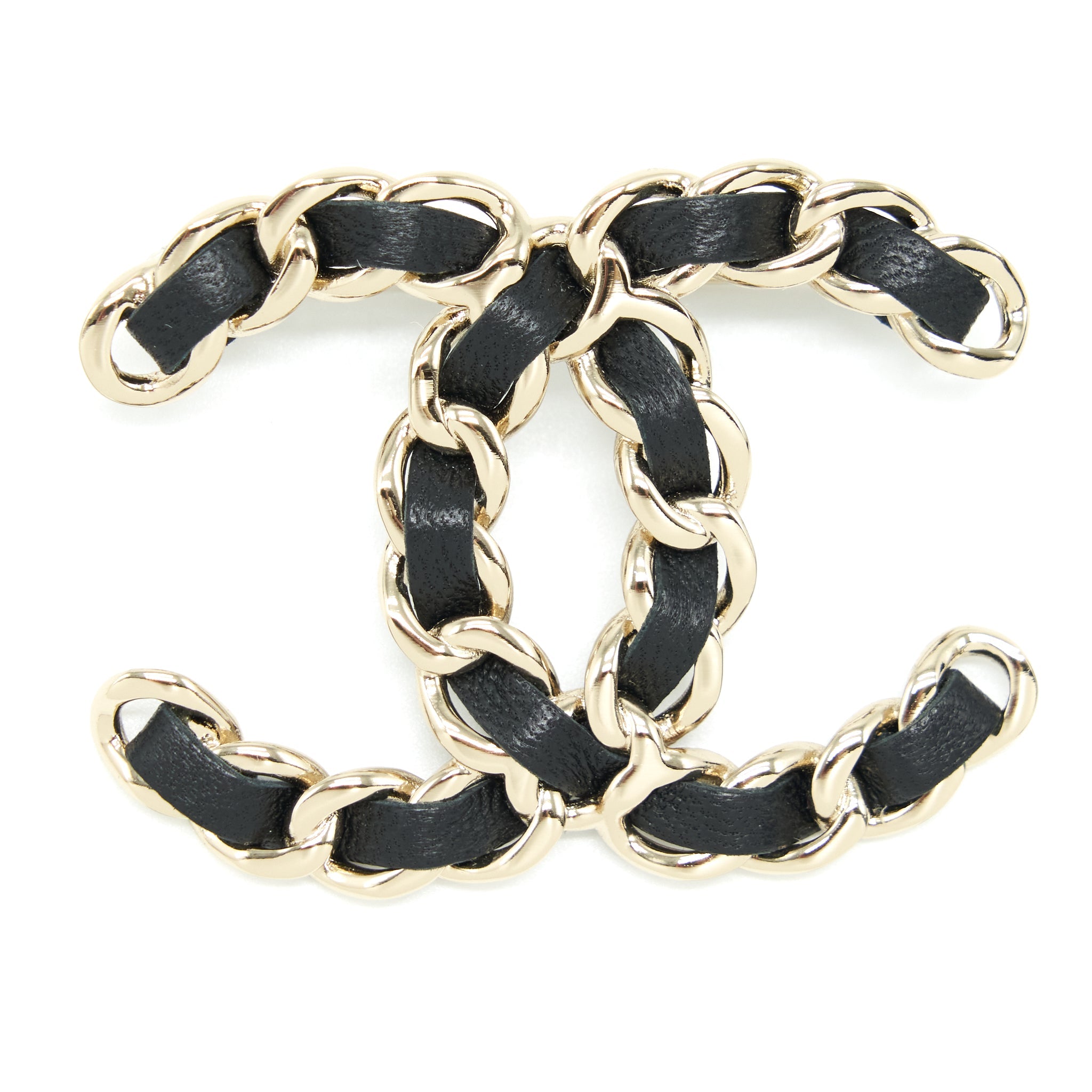 chanel-cc-logo-leather-chain-brooch-light-gold-tone